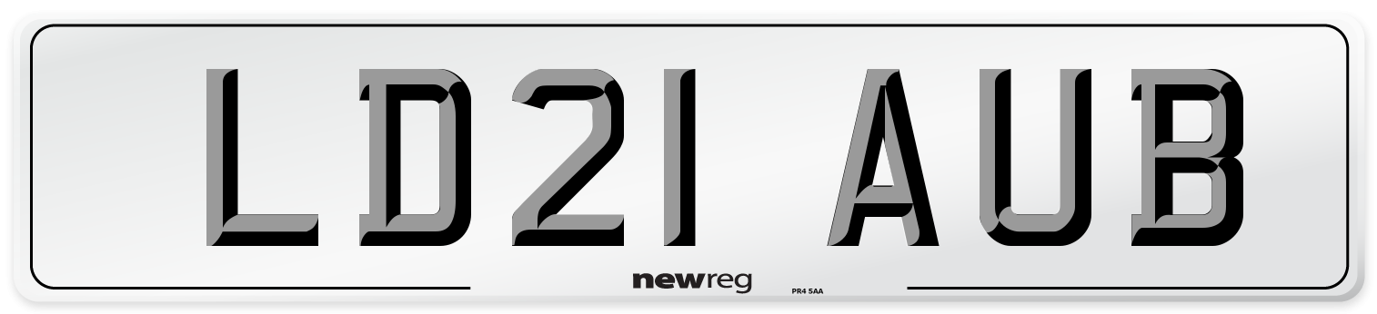 LD21 AUB Number Plate from New Reg